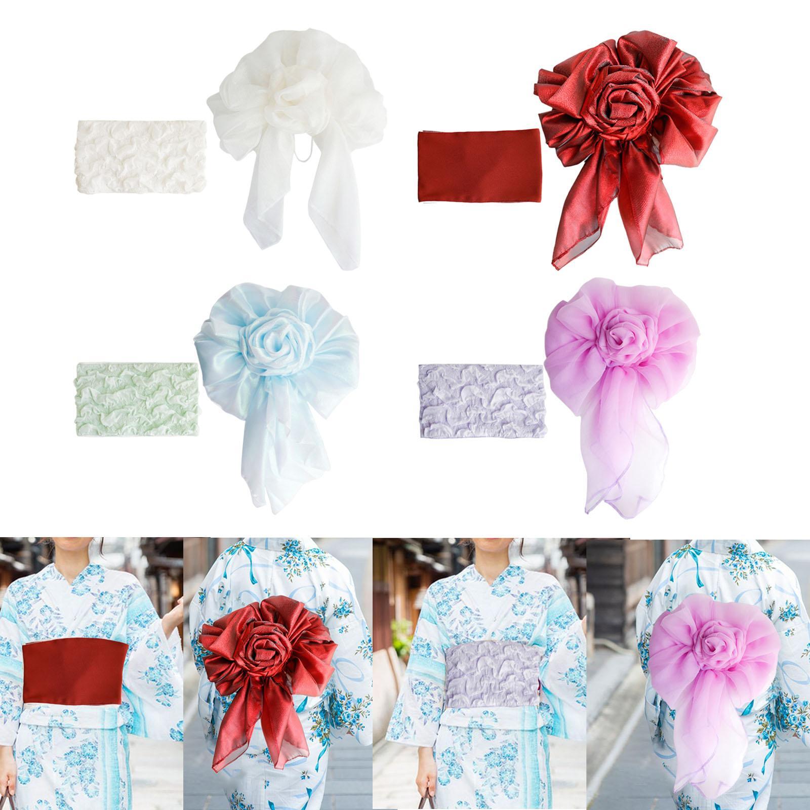 Bow Tie Pre Tied - Yukata-Gürtel, weich, für Damen, einfach anzuziehen,