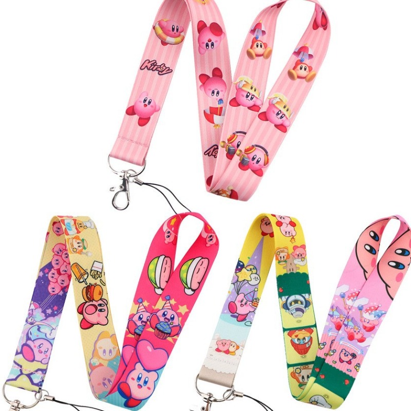 Lanyard Badge Holder - Heiß begehrtes, niedliches Kirby-Lanyard: Farbenfroher bedruckter
