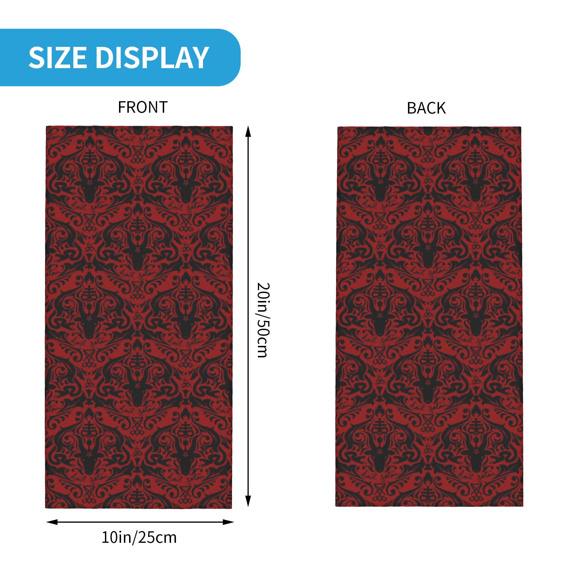 Baphomet Damask Hail Satan Bla – Neck Warmer Tube Bewertung und Preis