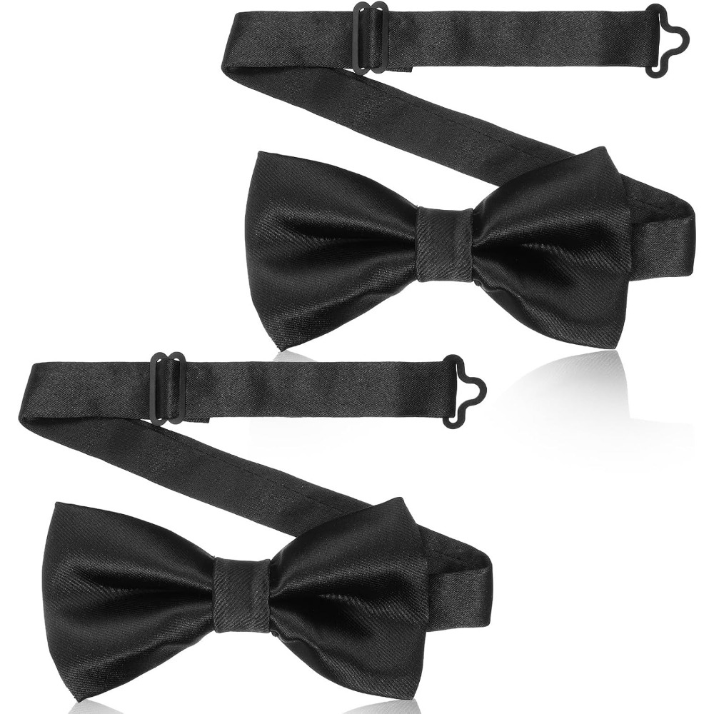 2-teilige schwarze Fliege, vor – Bow Tie Pre Tied Bewertung und Preis