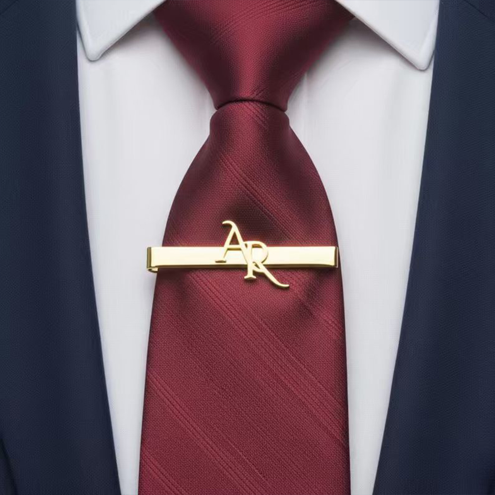 Personalisiertes Initialen-Kra – Tie Clip Silver Bewertung und Preis